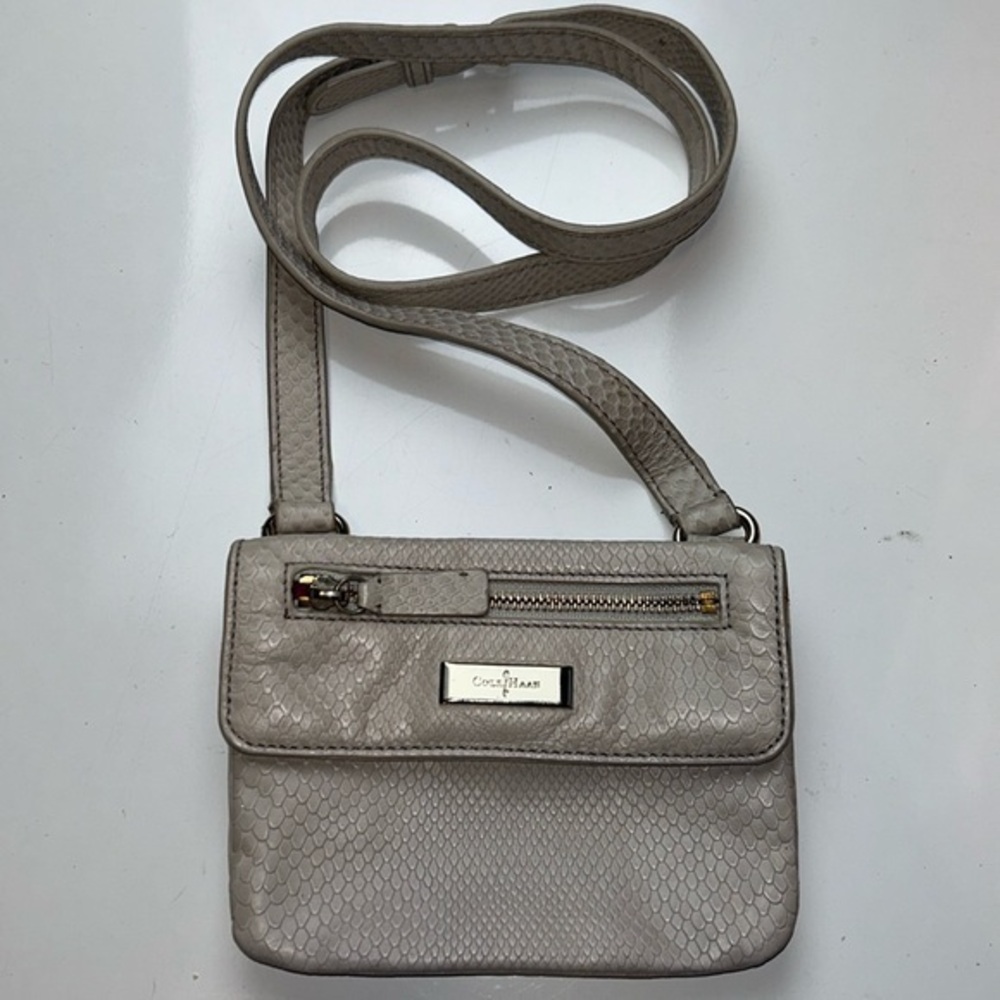 Cole Haan snake print leather crossbody